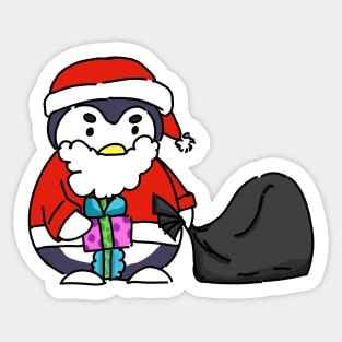 penguin with giftChristmas Sticker